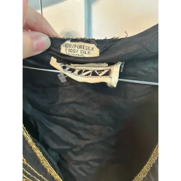 Vintage Tina Silk and Sequin Butterfly Top Free Size